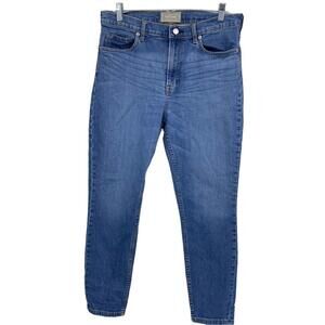 Everlane Women's High Rise Jeans Size 31 Medium Wash Tapered Leg